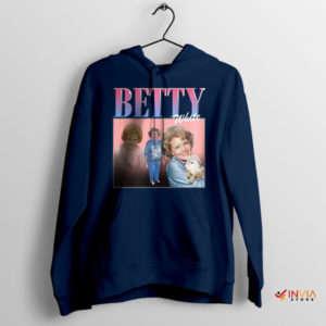 Celebrating Betty White Vintage Navy Hoodie