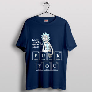 Chemistry Rick Sanchez Elements Table Navy T-Shirt