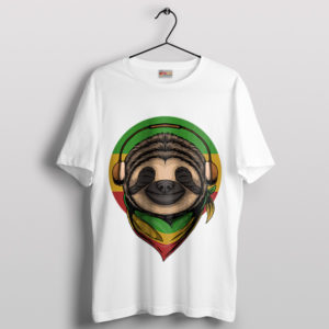 Chill with the Sloth Rasta Reggae White T-Shirt