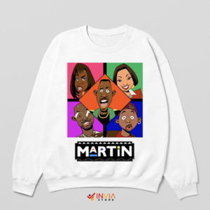 Chillin' with Martin Retro Sitcom White Sweatshirt