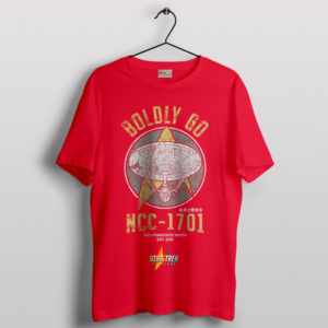 Classic Boldly Go with Star Trek Red T-Shirt