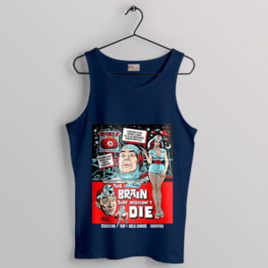 Classic Brain That Wouldn't Die Navy Tank Top