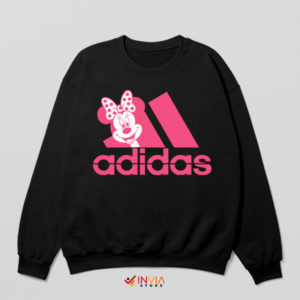 Classic Cartoon Minnie Mouse Adidas Black Sweatshirt