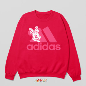 Classic Cartoon Minnie Mouse Adidas Red Sweatshirt