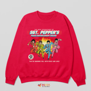 Classic Sgt. Pepper's Comic Fan Art Red Sweatshirt