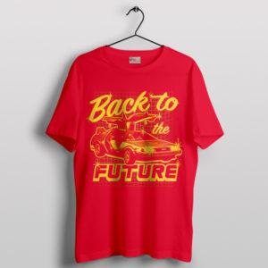 Classic Time-Travel Machine DeLorean Red T-Shirt