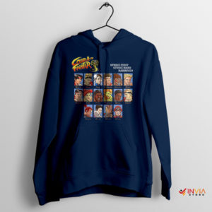 Cobra Kai All Characters Street Fighter Navy Hoodie