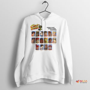 Cobra Kai All Characters Street Fighter White HoodieCobra Kai All Characters Street Fighter White Hoodie