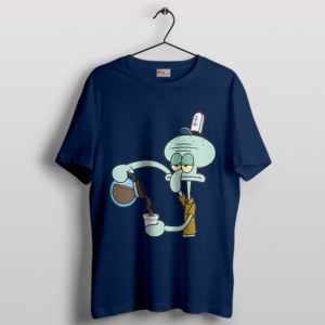 Coffee Break with Squidward Funny Navy T-Shirt