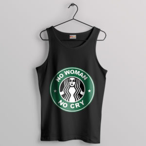 Coffeehouse No Woman No Cry Black Tank Top