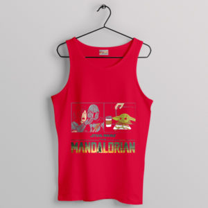 Comic Art Cara Dune Mandalorian 3 Red Tank Top