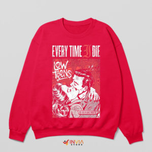 Comic Art Every Time I Die Low Teens Red Sweatshirt