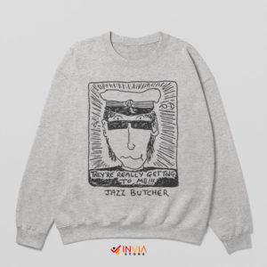 Comic Art Red Pets Jazz Butcher Sport Grey Sweatshirt