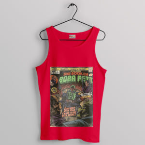 Comic Book Boba Fett Mandalorian Red Tank Top