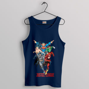 Comic Characters Classic Justice League Navy Tank Top