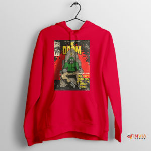 Comic Retro Madvillain All Caps Red Hoodie