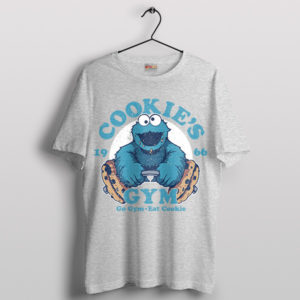 Cookie Monster Go Gym Eat Cookie Sport Grey T-Shirt