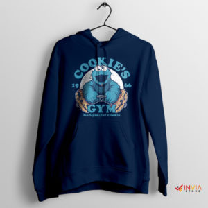 Cookie Monster Gym Time Eat Cookie Navy Hoodie