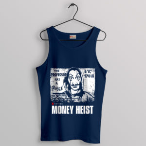 Criminal Genius The Professor Heist Navy Tank Top