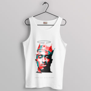 Crown of Thorns KING Tupac Shakur White Tank Top