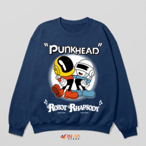 Cuphead Musical Mashup Daft Punk Navy Sweatshirt