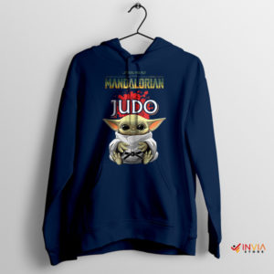 Cute Baby Yoda Judo Master Navy Hoodie