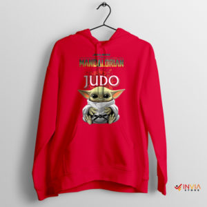 Cute Baby Yoda Judo Master Red Hoodie