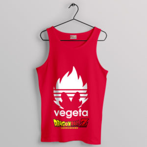 DBZ Vegeta Saiyan Armor Adidas Red Tank Top