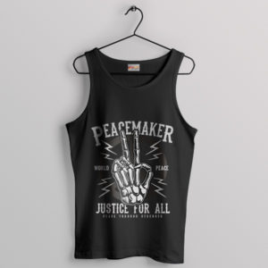 DC Comic Peacemaker Justice For All Black Tank Top