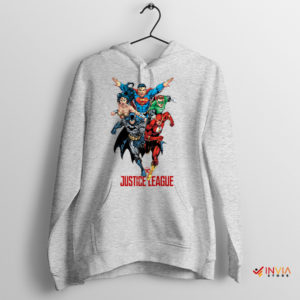 DC Legendary Justice League Superhero Sport Grey Hoodie