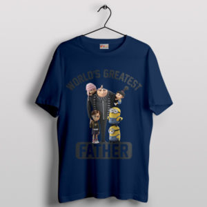 Dad Love with Gru Despicable Me Navy T-Shirt