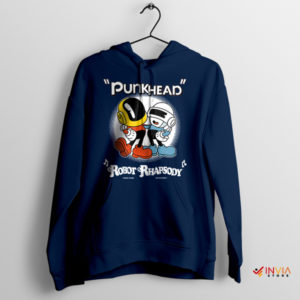 Daft Punk Electro Cuphead Fashion Navy Hoodie