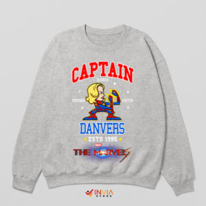 Danvers Captain Marvel Notre Dame Sport Grey Sweatshirt