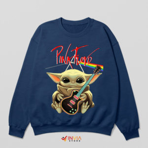 Dark Side of Grogu Pink Floyd Navy Sweatshirt