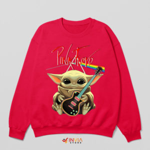 Dark Side of Grogu Pink Floyd Red Sweatshirt