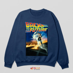 DeLorean Dreams Back to the Future Navy Sweatshirt