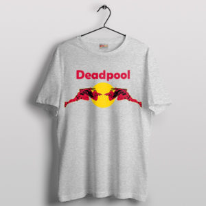 Deadpool Drink Red Bull Revolution Sport Grey T-Shirt