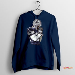 Deion Sanders Football Pray Navy Hoodie