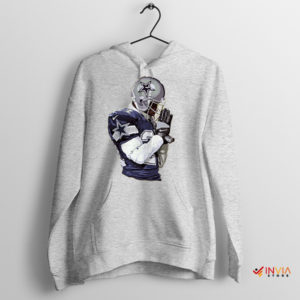 Deion Sanders Football Pray Sport Grey Hoodie