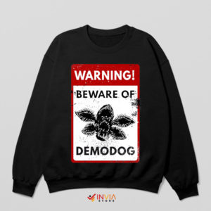 Demodog Alert Stranger Things 5 Black Sweatshirt