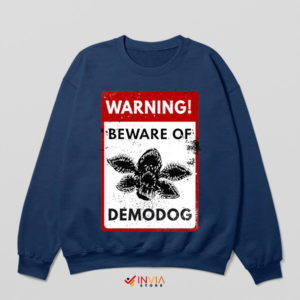 Demodog Alert Stranger Things 5 Navy Sweatshirt