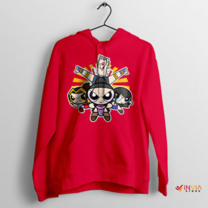 Demon Slayer The Powerpuff Girls Red Hoodie