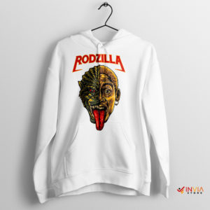 Dennis Rodman Godzilla NBA Rodzilla White Hoodie