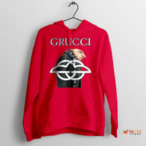 Designer Grucci Minions Movie Gru Red Hoodie