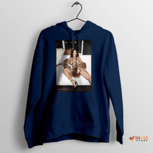 Diamonds in the Spotlight Rihanna Naked Navy Hoodie