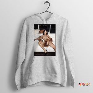 Diamonds in the Spotlight Rihanna Naked Sport Grey Hoodie