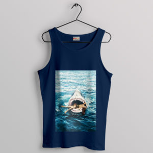 Dive into the Beat Rihanna Jaws Navy Tank Top