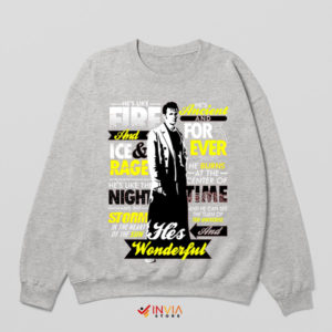 Doctor Who Quotes Fire Ice and Rage Sport Grey Sweatshirt