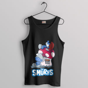 Double the Fun The Smurfs Snoopy Black Tank Top