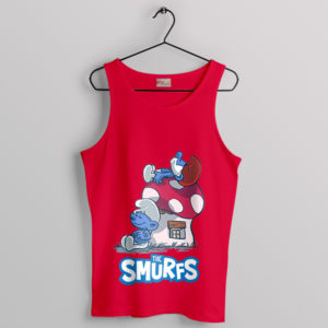 Double the Fun The Smurfs Snoopy Red Tank Top